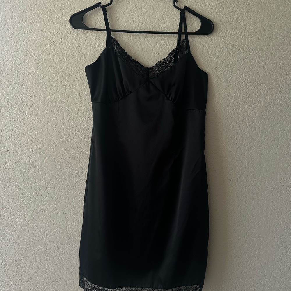 Wild Fable Black Lace Trim Chemise